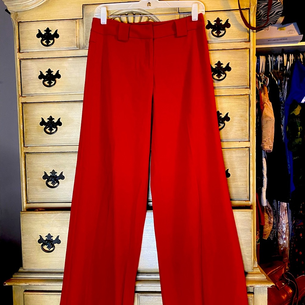 1/2 Red Express Wide Leg Bell Bottom Dress Pants
